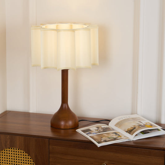 Hakka Table Lamp Oak Walnut Beige LED Indoor Lighting