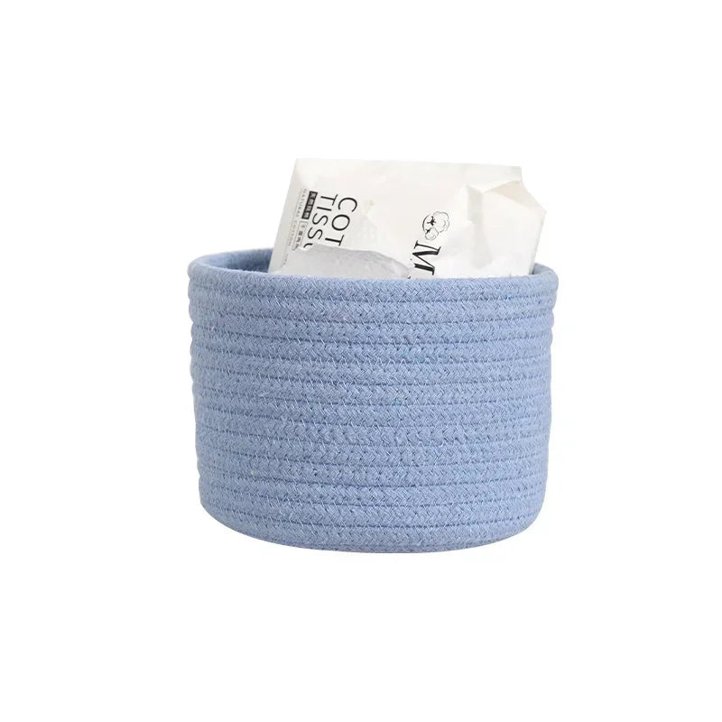 Handmade Cotton Rope Storage Basket - Stylish Organizer for Home & Office