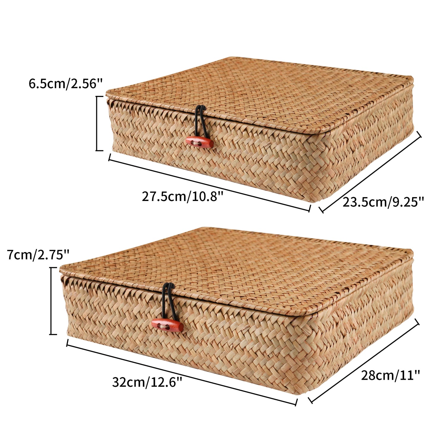 Seagrass with Lid Wicker Storage Woven Basket