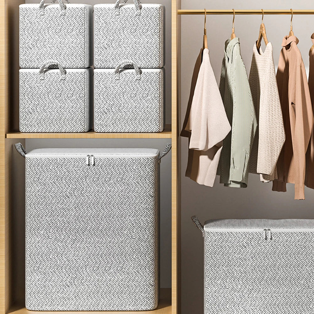 Foldable Cubes Organizer With Handle And Zipper