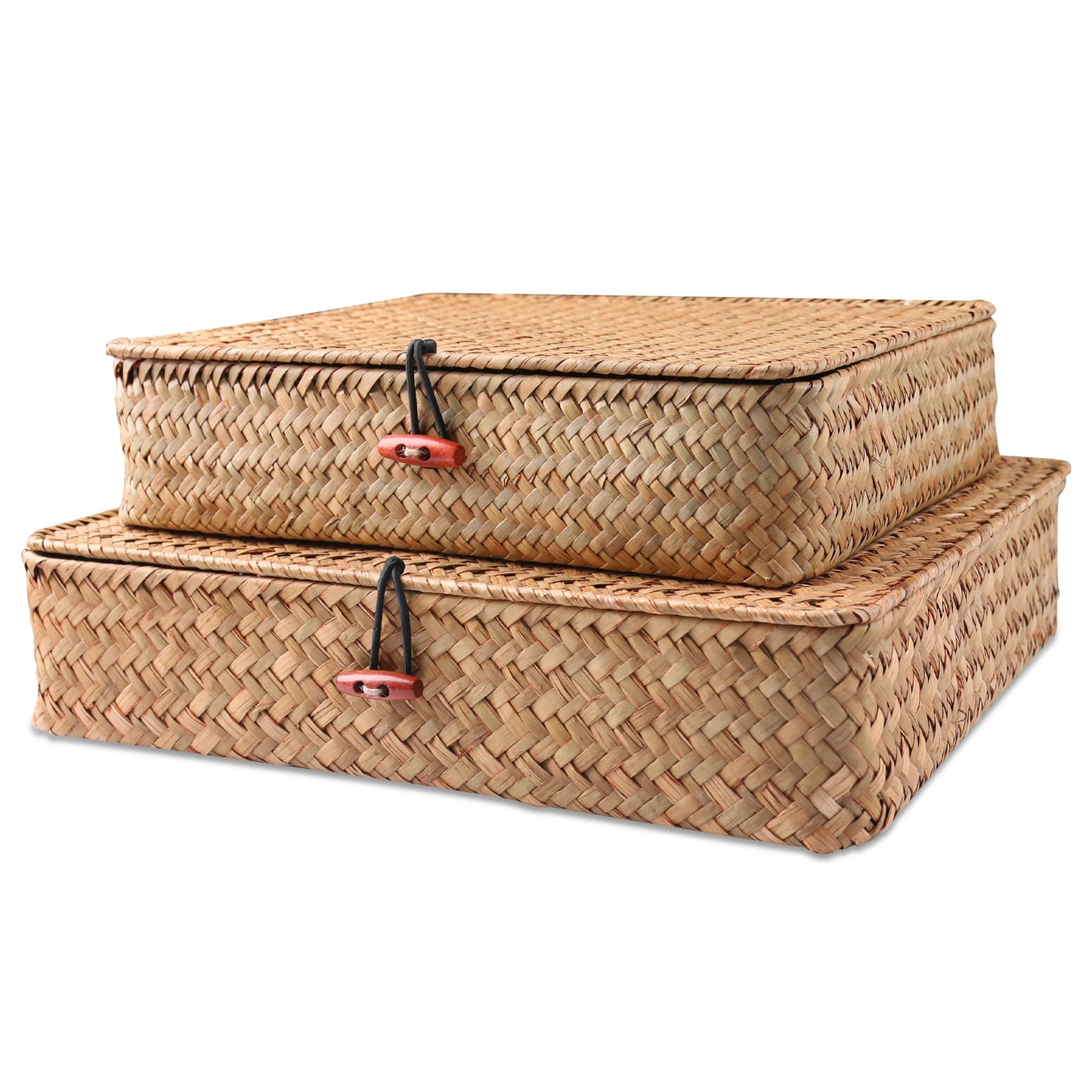 Seagrass with Lid Wicker Storage Woven Basket