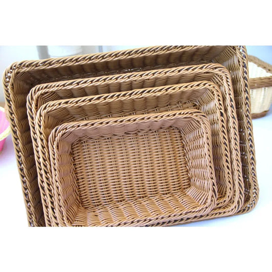 Handwoven Wicker Rectangular Storage Basket