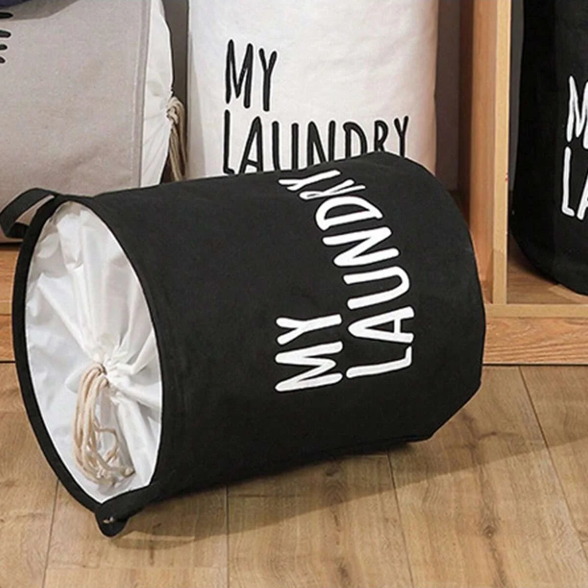 Foldable Drawstring Laundry Basket XL Capacity Waterproof