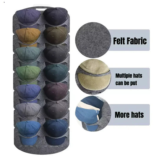 Hat Storage Rack Wall Mount Cap Organizer