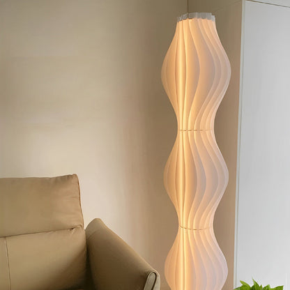 Wavy LED Floor Lamp Modern Coastal Acrylic Light Sculpture