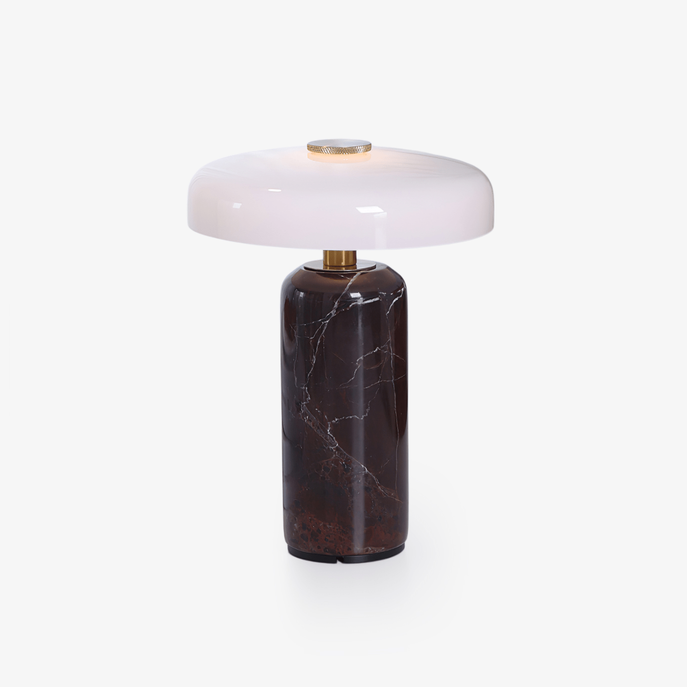 Lunara Marble Table Lamp Opaline Glass LED Bedside Reading Lamp