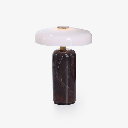Lunara Marble Table Lamp Opaline Glass LED Bedside Reading Lamp