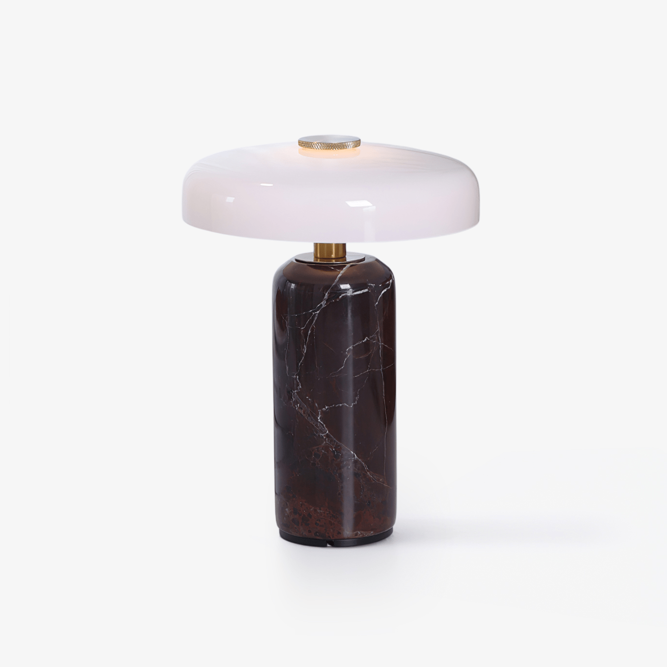 Lunara Marble Table Lamp Opaline Glass LED Bedside Reading Lamp