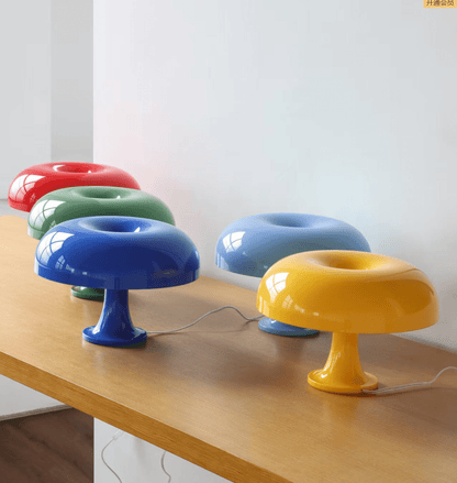 Mushroom Table Lamp Mid Century Modern Colorful Desk Lamp