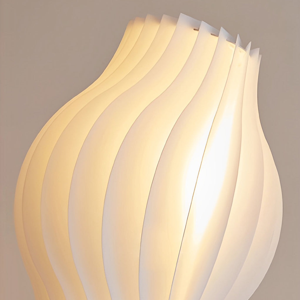 Wavy LED Floor Lamp Modern Coastal Acrylic Light Sculpture