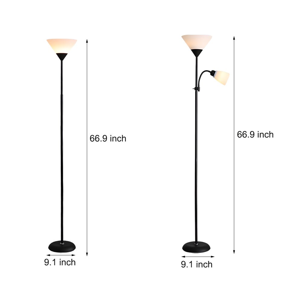 Modern 67 Inch Torchiere Floor Lamp Adjustable Uplight Sidelight LED Home Lighting