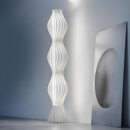 Wavy LED Floor Lamp Modern Coastal Acrylic Light Sculpture