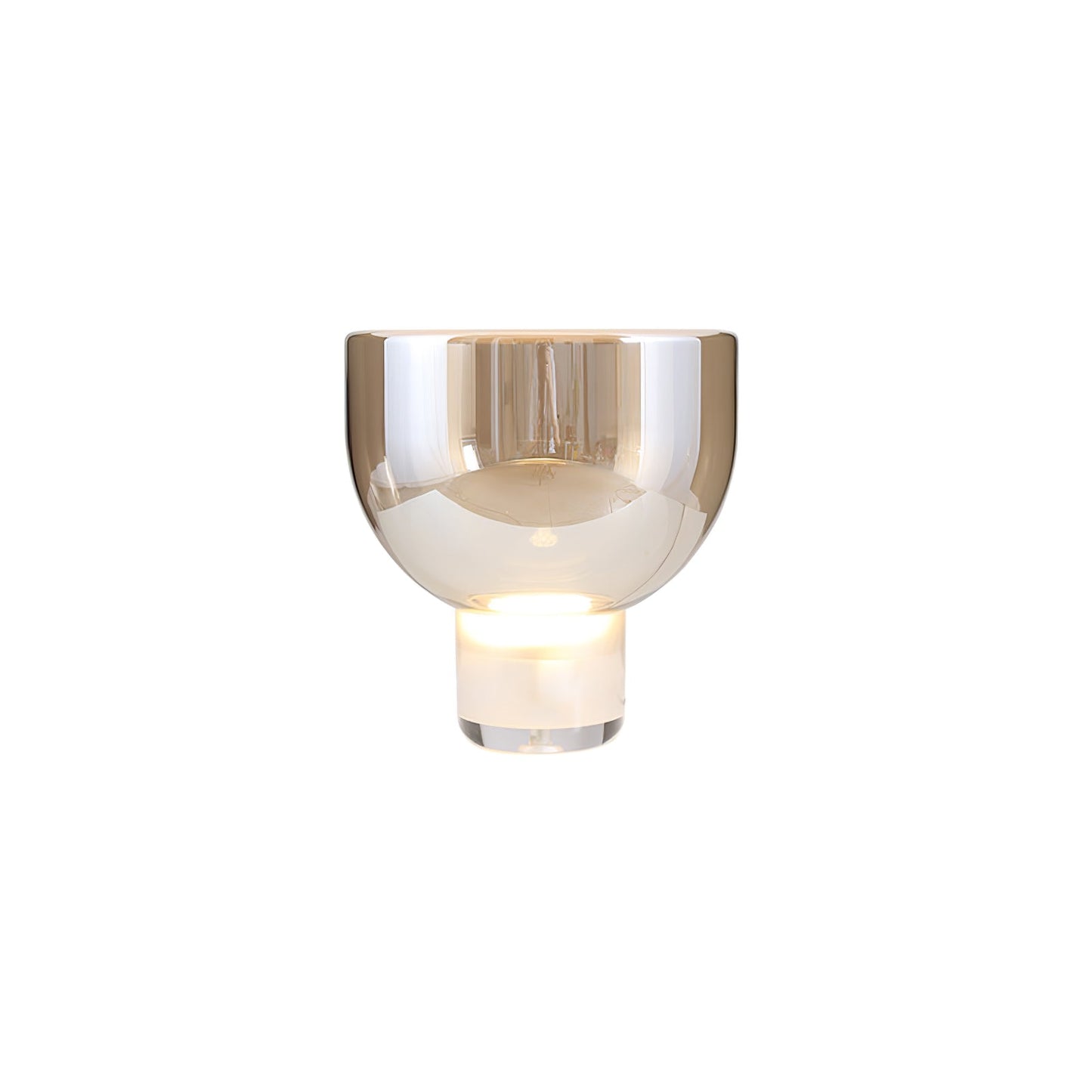 Aella Table Lamp Modern LED Cognac Smoke Grey Glass Ambient Light