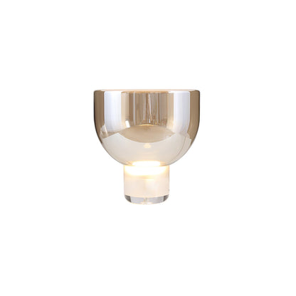 Aella Table Lamp Modern LED Cognac Smoke Grey Glass Ambient Light