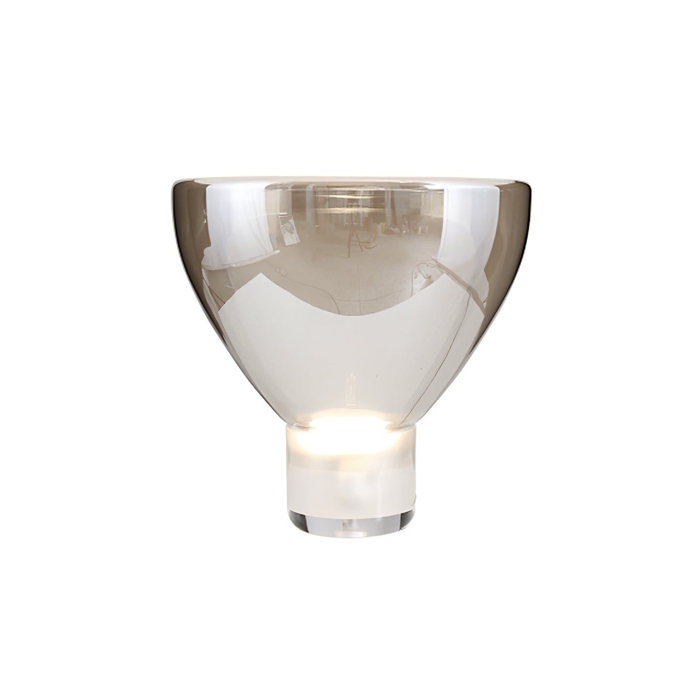 Aella Table Lamp Modern LED Cognac Smoke Grey Glass Ambient Light