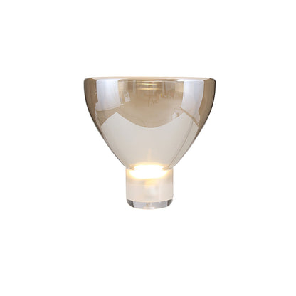 Aella Table Lamp Modern LED Cognac Smoke Grey Glass Ambient Light