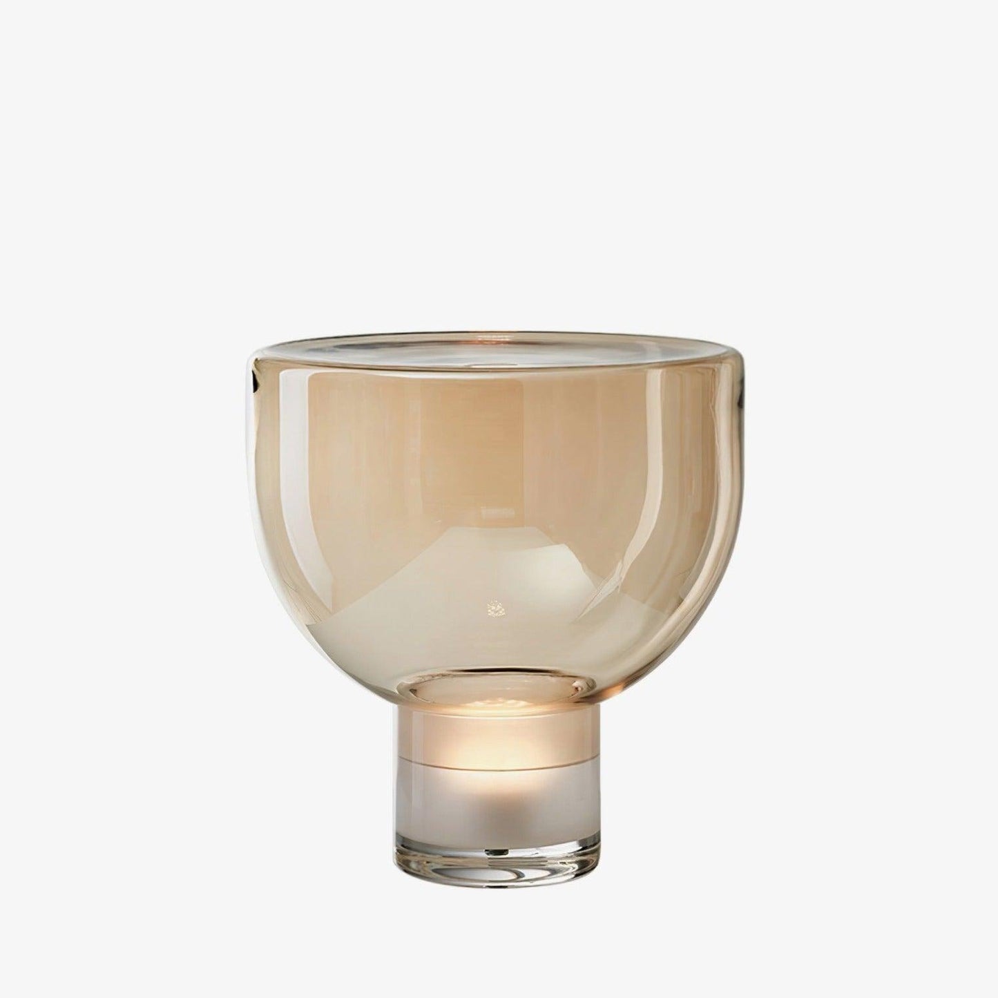 Aella Table Lamp Modern LED Cognac Smoke Grey Glass Ambient Light