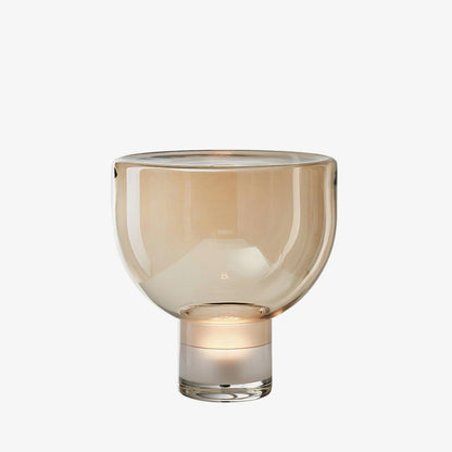 Aella Table Lamp Modern LED Cognac Smoke Grey Glass Ambient Light