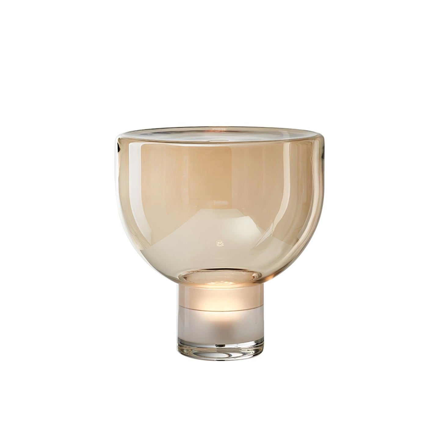 Aella Table Lamp Modern LED Cognac Smoke Grey Glass Ambient Light