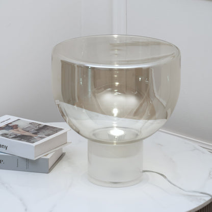 Aella Table Lamp Modern LED Cognac Smoke Grey Glass Ambient Light