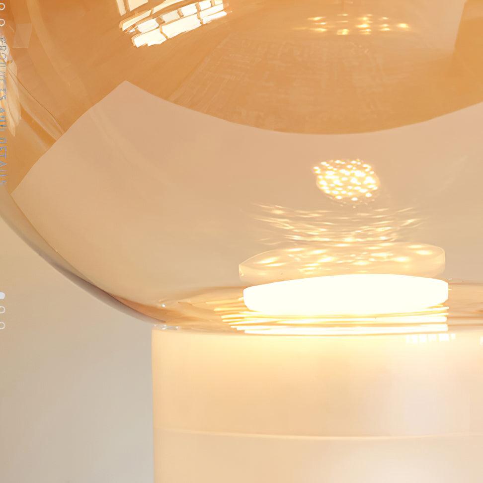 Aella Table Lamp Modern LED Cognac Smoke Grey Glass Ambient Light