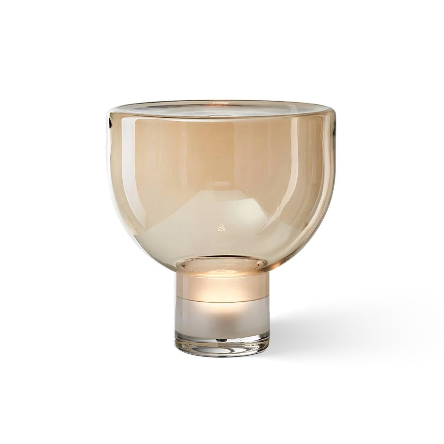 Aella Table Lamp Modern LED Cognac Smoke Grey Glass Ambient Light