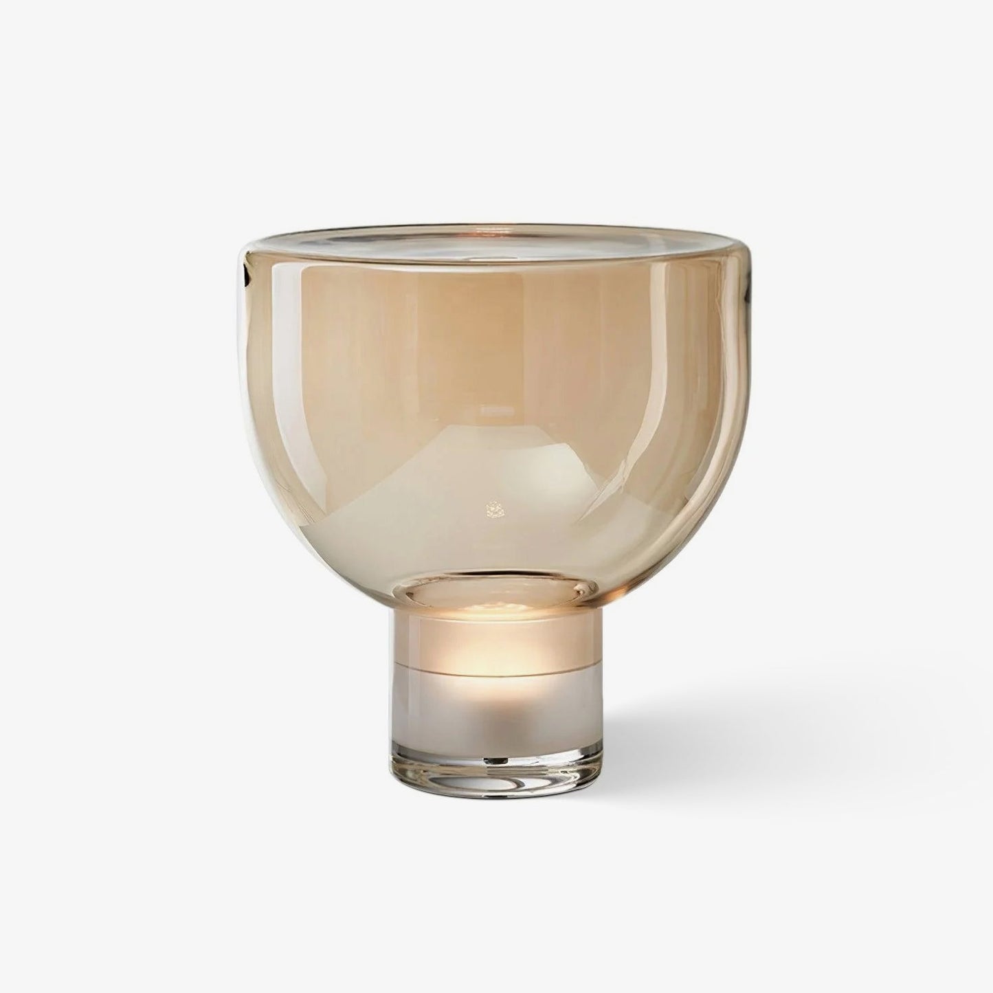 Aella Table Lamp Modern LED Cognac Smoke Grey Glass Ambient Light