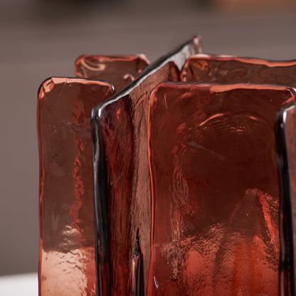 Retro Brass Design with Warm Amber Glass Ambient Light Lamp