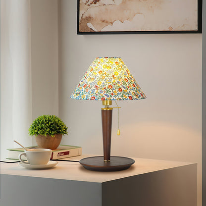 Amelia Blossom Table Lamp Floral Fabric LED Indoor Lighting