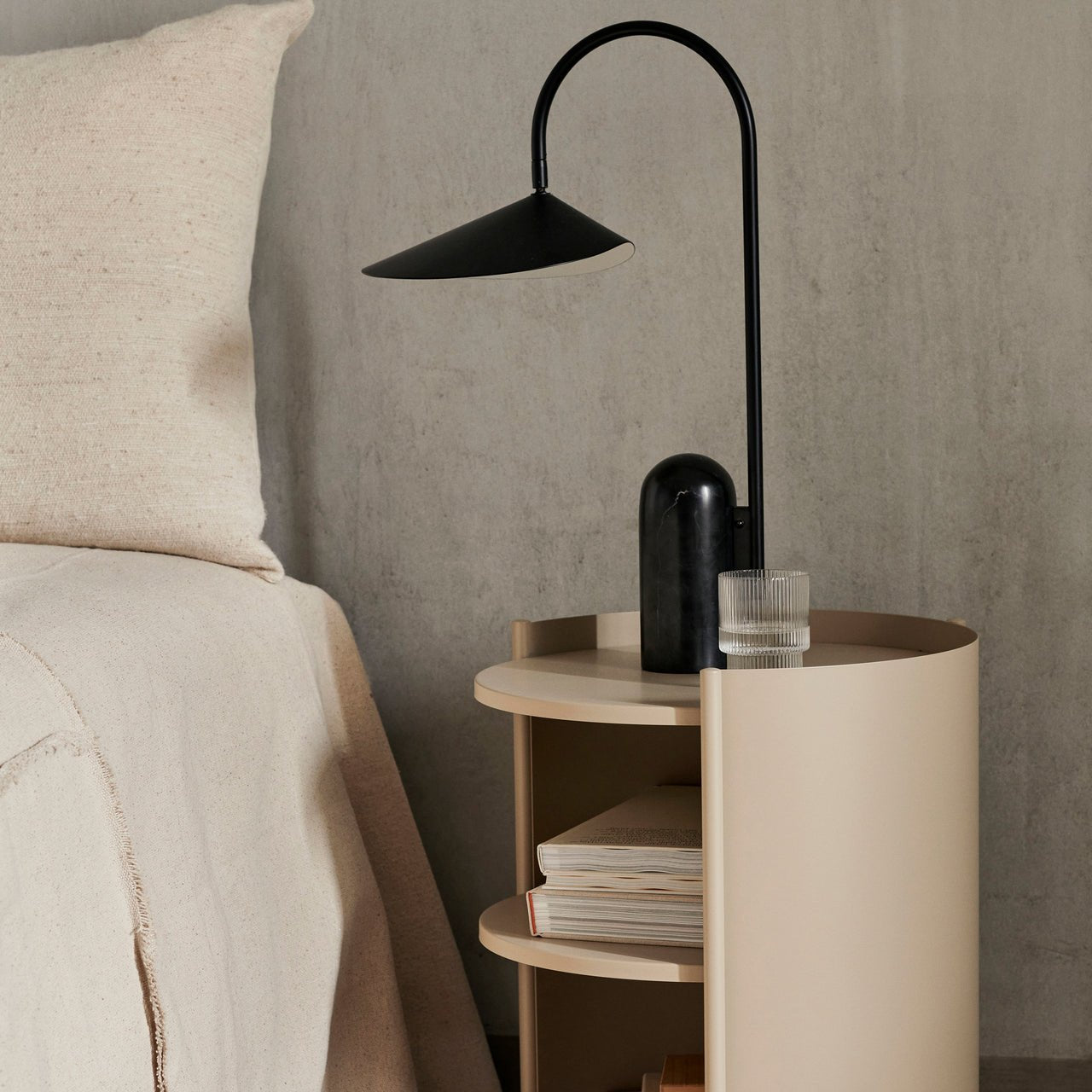 Arum Table Lamp – Elegant Adjustable Light with Marble Base