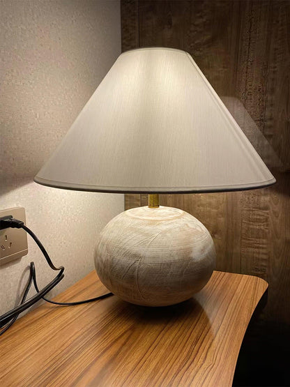 Beachside Table Lamp Whitewashed Wood LED Indoor Lighting