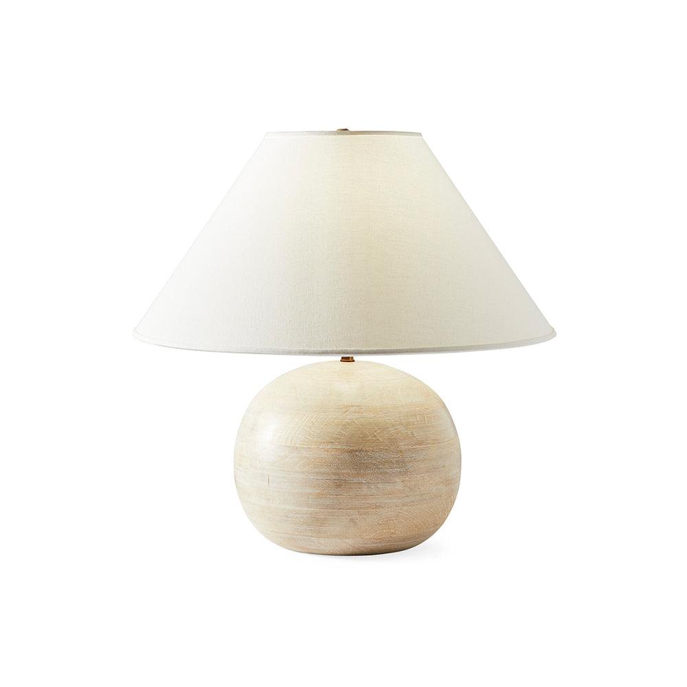 Beachside Table Lamp Whitewashed Wood LED Indoor Lighting