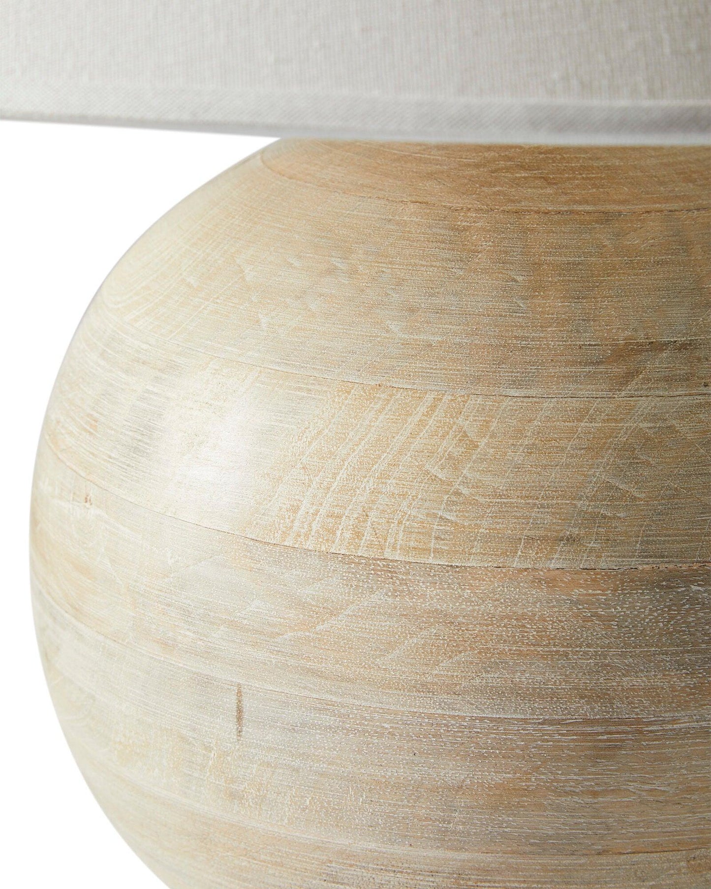 Beachside Table Lamp Whitewashed Wood LED Indoor Lighting