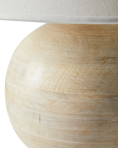 Beachside Table Lamp Whitewashed Wood LED Indoor Lighting