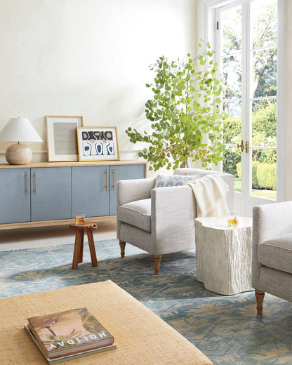 Beachside Table Lamp Whitewashed Wood LED Indoor Lighting