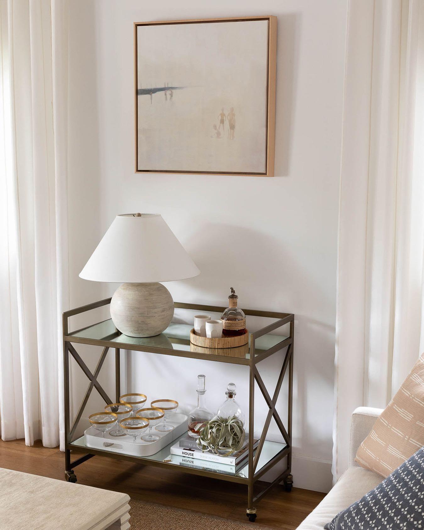 Beachside Table Lamp Whitewashed Wood LED Indoor Lighting