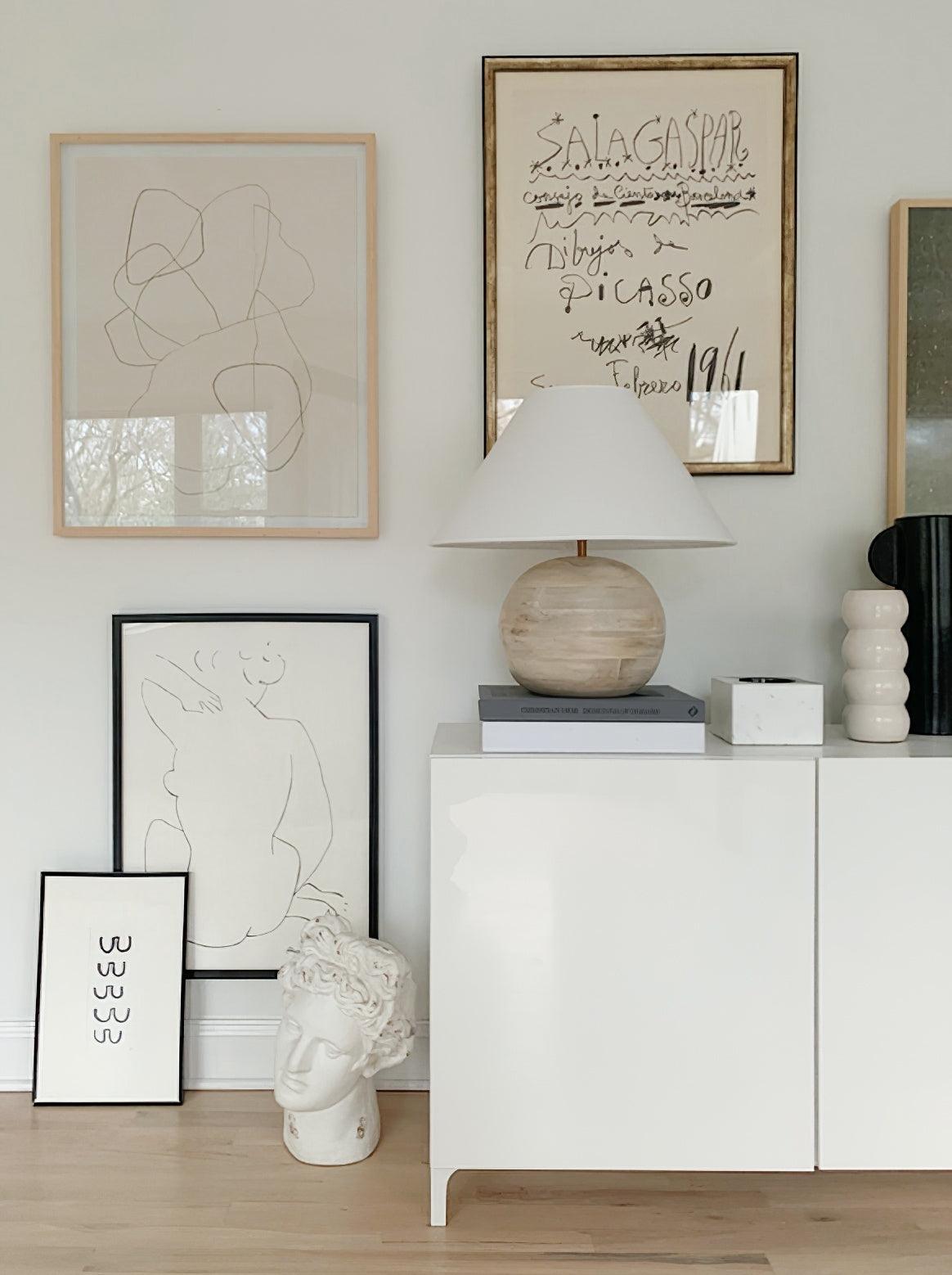 Beachside Table Lamp Whitewashed Wood LED Indoor Lighting