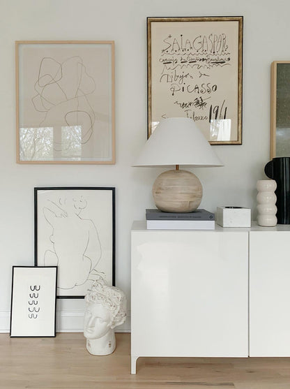 Beachside Table Lamp Whitewashed Wood LED Indoor Lighting