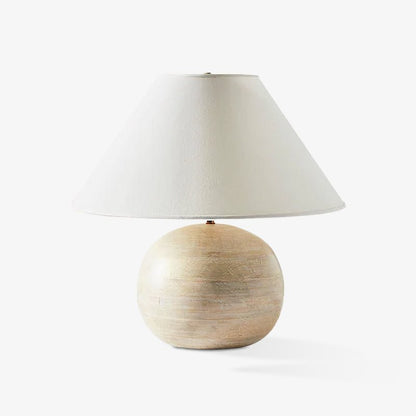 Beachside Table Lamp Whitewashed Wood LED Indoor Lighting