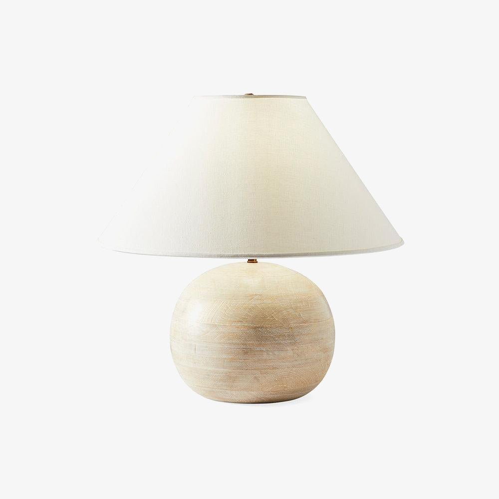 Beachside Table Lamp Whitewashed Wood LED Indoor Lighting
