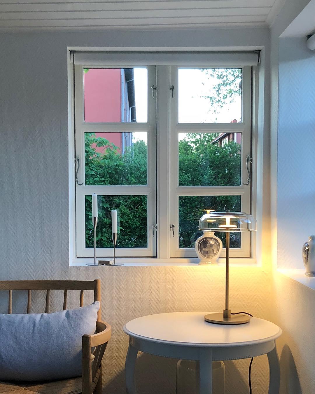 Solara Modern LED Brass Table Lamp Glass Shade for Bedroom Living Room