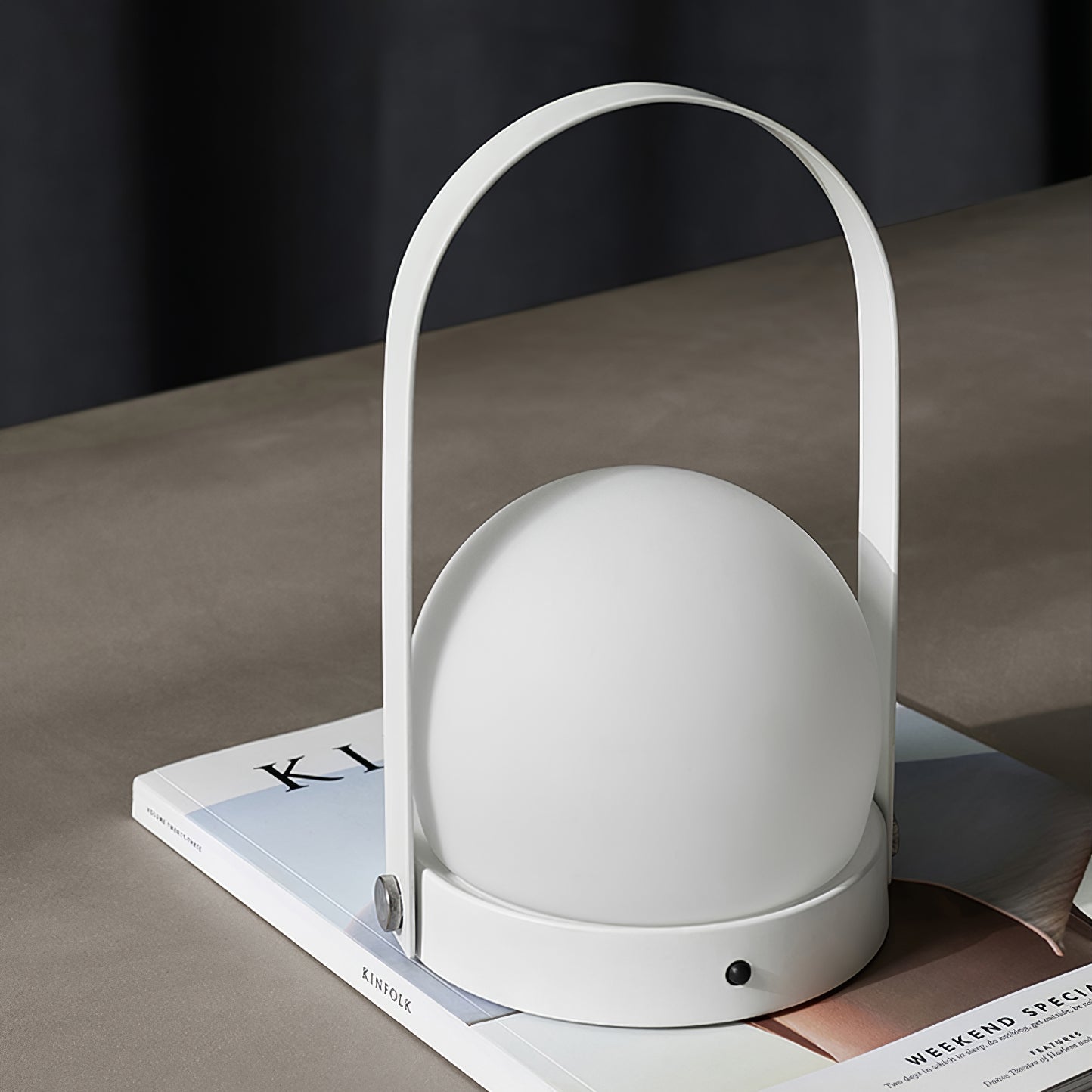 Carrie Cordless Table Lamp Gold Black White LED Indoor Lighting