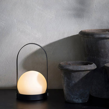 Carrie Cordless Table Lamp Gold Black White LED Indoor Lighting