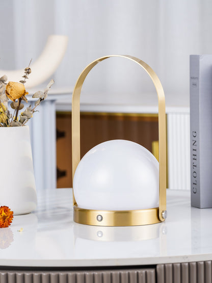 Carrie Cordless Table Lamp Gold Black White LED Indoor Lighting