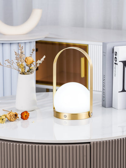 Carrie Cordless Table Lamp Gold Black White LED Indoor Lighting