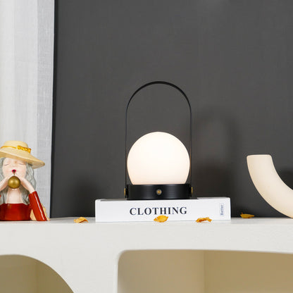 Carrie Cordless Table Lamp Gold Black White LED Indoor Lighting