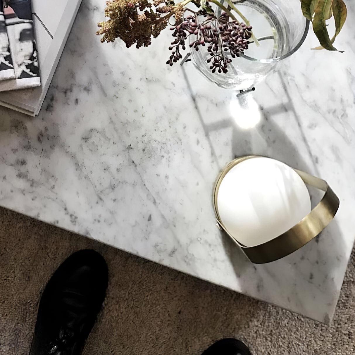 Carrie Cordless Table Lamp Gold Black White LED Indoor Lighting