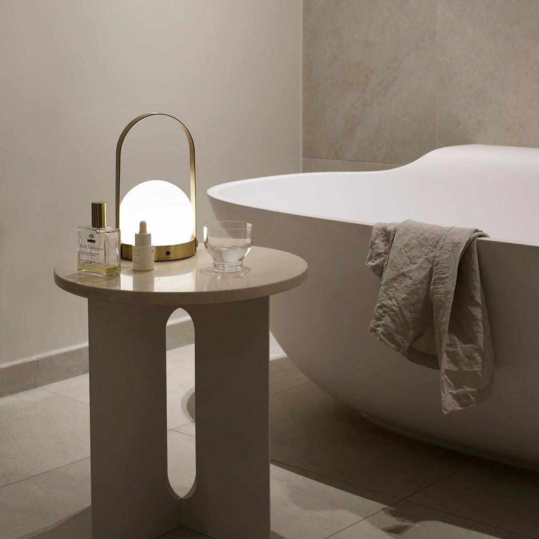 Carrie Cordless Table Lamp Gold Black White LED Indoor Lighting