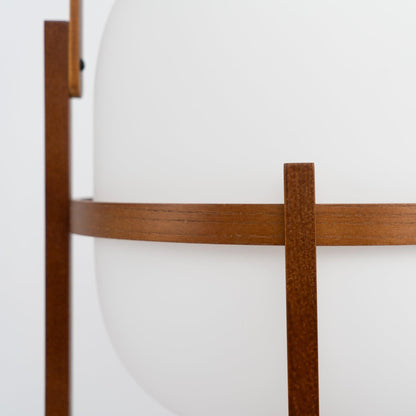 Modern Portable Lantern Glass Table Lamp White Shade LED Light