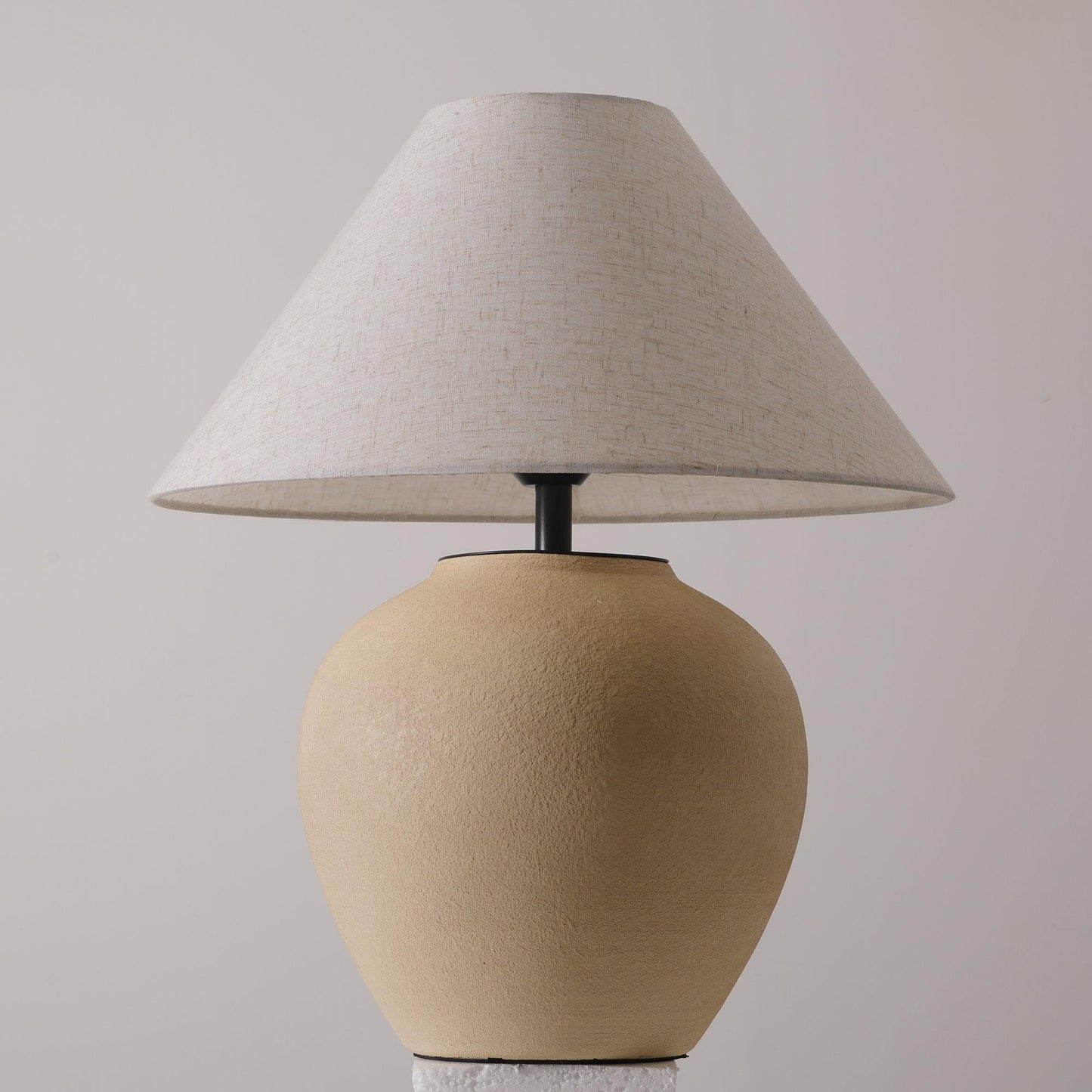 Decker Table Light with Ceramic Vase Base & Soft Pongee Shade for Elegant Home Décor Lamp